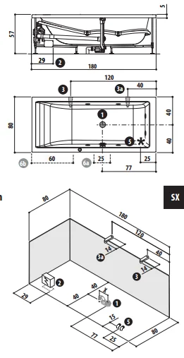 Раковина Ceramalux N 40 см для ванной 9443 Staron