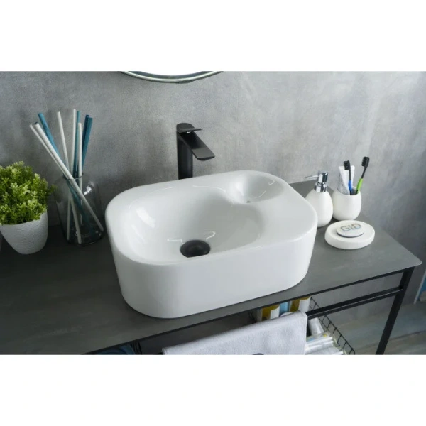 Раковина GID Geometrico N9266 47 см белая 51173 Staron