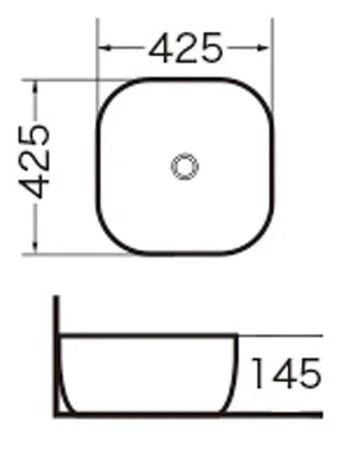 Раковина Grossman 42,5 см накладная GR-3019