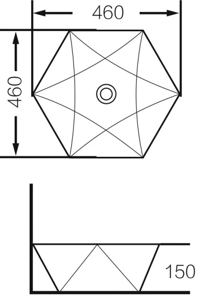 Раковина Grossman 46 см накладная GR-3029