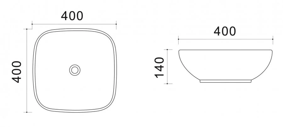 Раковина Azario 40 см белая AZ41016 Staron