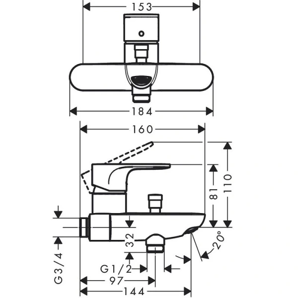 Раковина Ceramalux N 59 см накладная 72442