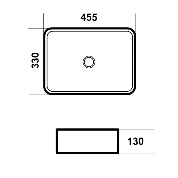 Раковина Grossman Style 46 см белая GR-3051
