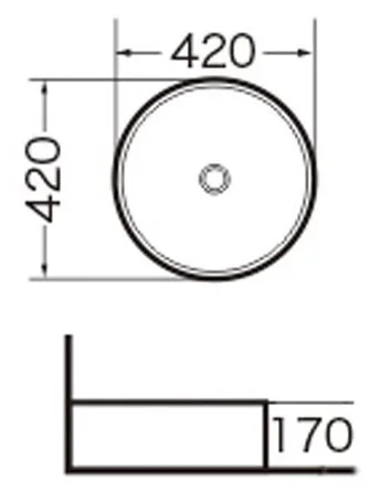 Раковина Grossman 42 см накладная GR-3014